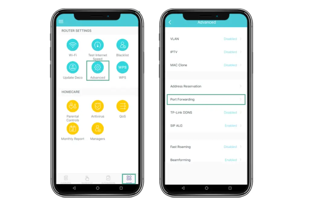 Port Forwarding TP-Link Deco Using the TP-Link Deco App