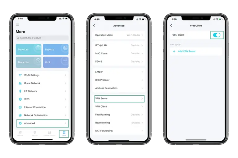 TP-Link Deco VPN Client Configuration
